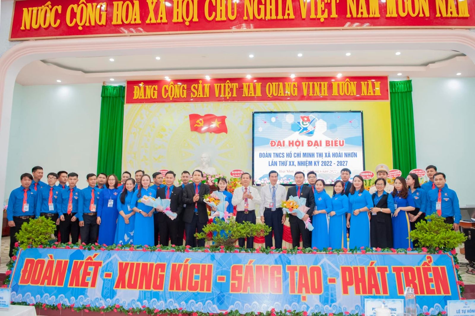 ĐẠI HỘI ĐẠI BIỂU ĐOÀN TNCS HỒ CHÍ MINH THỊ XÃ HOÀI NHƠN LẦN THỨ XX, NHIỆM KỲ 2022 - 2027 DIỄN RA THÀNH CÔNG TỐT ĐẸP