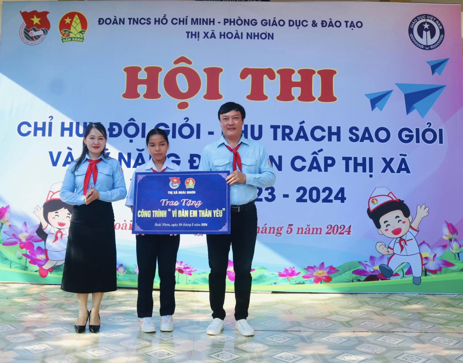 HOÀI NHƠN TỔ CHỨC HIỆU QUẢ PHONG TRÀO THIẾU NHI VIỆT NAM THI ĐUA LÀM THEO 5 ĐIỀU BÁC HỒ DẠY